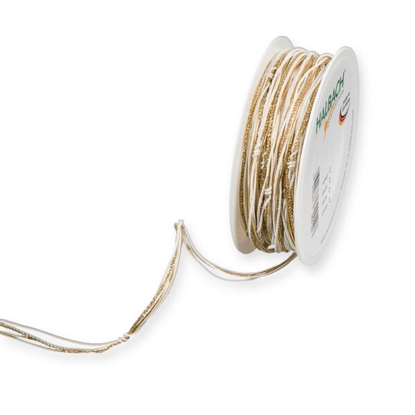 CORDONCINO MISTO 5MM 20MT panna-oro (Cod. 34323-04)