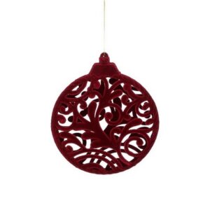 DECORO PALLINA 17x14 CM bordeaux- (Cod. 36322-03)