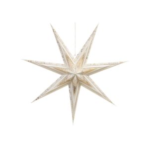 STELLA DI CARTA D'APPENDERE BIANCA/ORO 80 CM  (Cod. 36216-01)