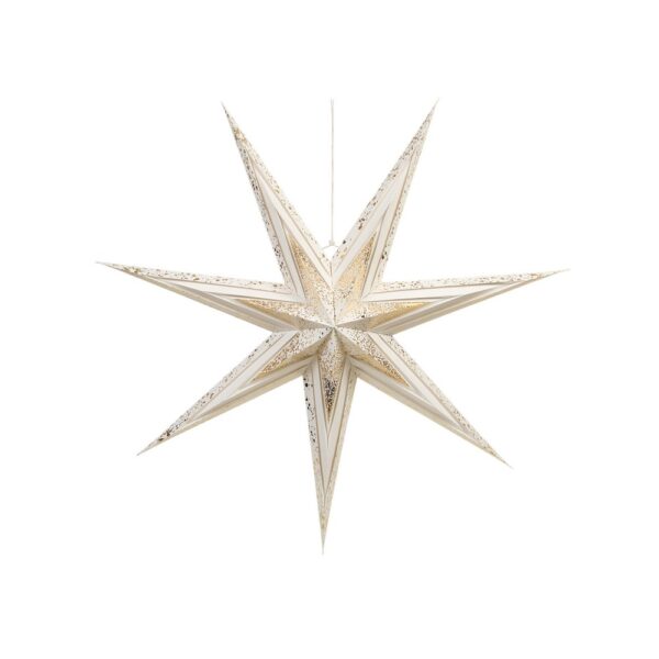 STELLA DI CARTA D'APPENDERE BIANCA/ORO 80 CM  (Cod. 36216-01)