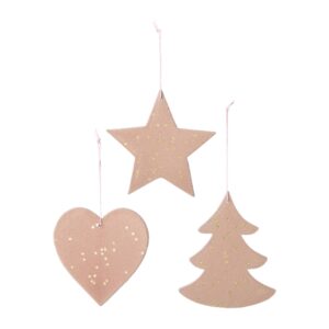 DECORO NATALIZIO D'APPENDERE 12X11 (1 pz) rosa (Cod. 36492-01)
