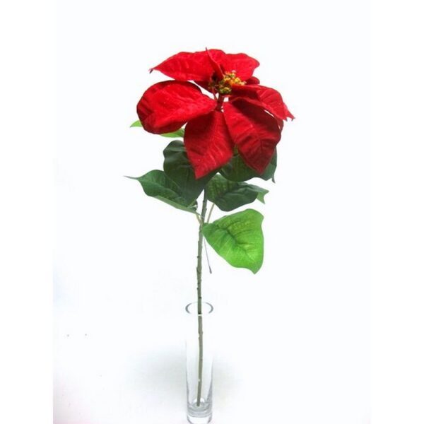 RAMO POINSETTIA VELLUTO CM72 rosso (Cod. 27301-02)