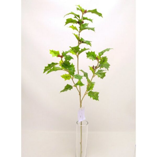 RAMO AGRIFOGLIO CON BACCHE CM.63 verde (Cod. 30488-01)