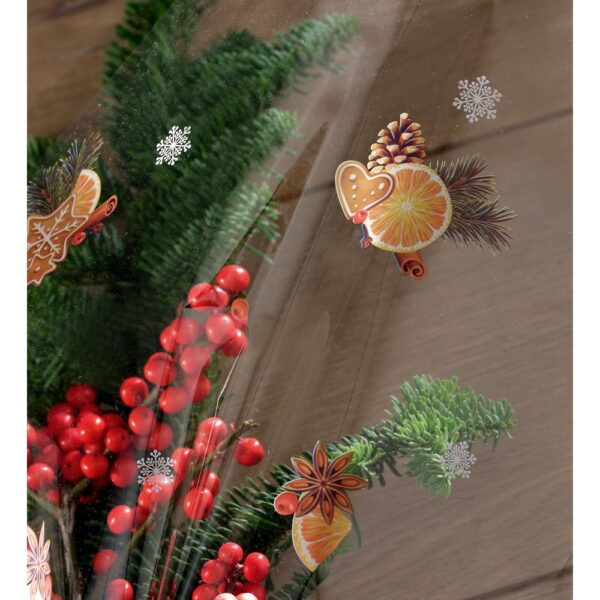 50PZ FOGLI TRAS PPL NEUTRO STAMPATO NATALE 30MY 100X130  sweetness (Cod. 36836-03)