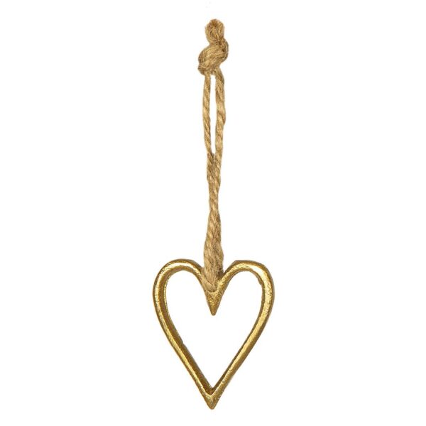 SET 3 PZ CUORE ORO D'APPENDERE CM 4X5  (Cod. 36698-01)