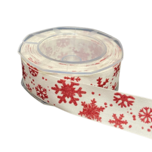 NASTRO POLICOTONE 25 MM 10 MT bianco-rosso (Cod. 36327-03)
