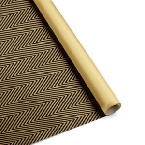 BOBINA CHEVRON 1X25 MT 50MY nero-oro (Cod. 36894-01)