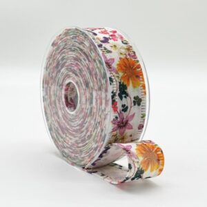 NASTRO CANVAS MILLE FIORI MM40 20MT  bianco-01 (Cod. 37070-01)