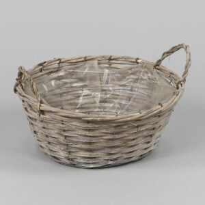 CESTO VIMINI D 29 CM CON MANICI LATERALI grigio (Cod. 36960-01)