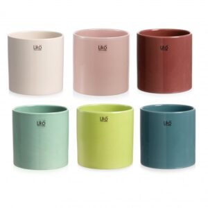 SET 6 PZ CILINDRO CERAMICA H13 D13 colori-assortiti (Cod. 36946-01)