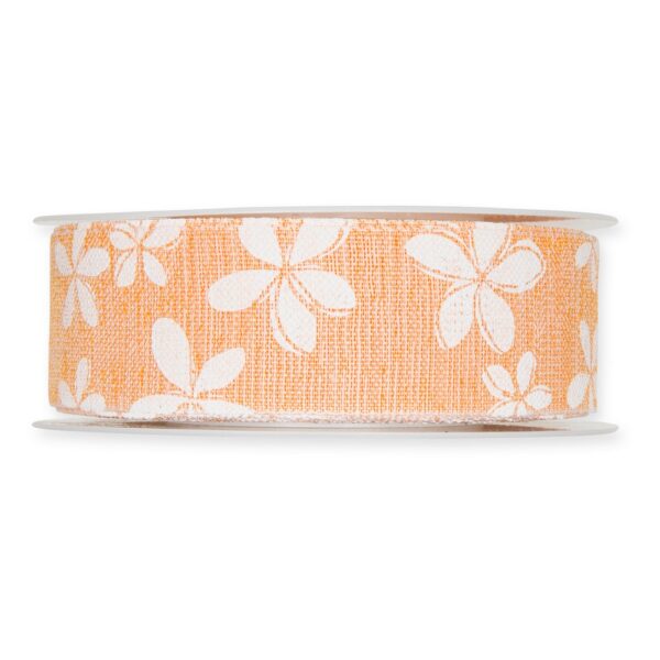 NASTRO FIORI BIANCHI 35 MM 15 MT arancio (Cod. 37230-05)