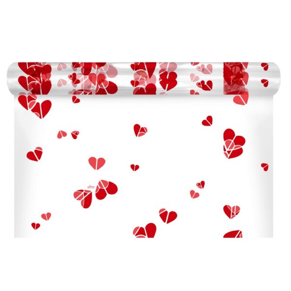 BOBINA PPL CUORI CHARMING 0,80X120 MT rosso (Cod. 37217-01)