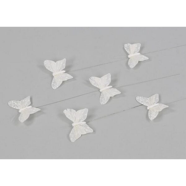 SET 12 PZ PICK FARFALLA BIANCA  (Cod. 37203-01)