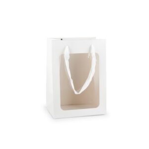 SET 16 BORSE CON FINESTRA 24,8X18X13 CM bianco (Cod. 37266-01)