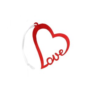 SET 16 PZ. CUORE LOVE DA APPENDERE 8,5X7,9 CM rosso (Cod. 37282-01)