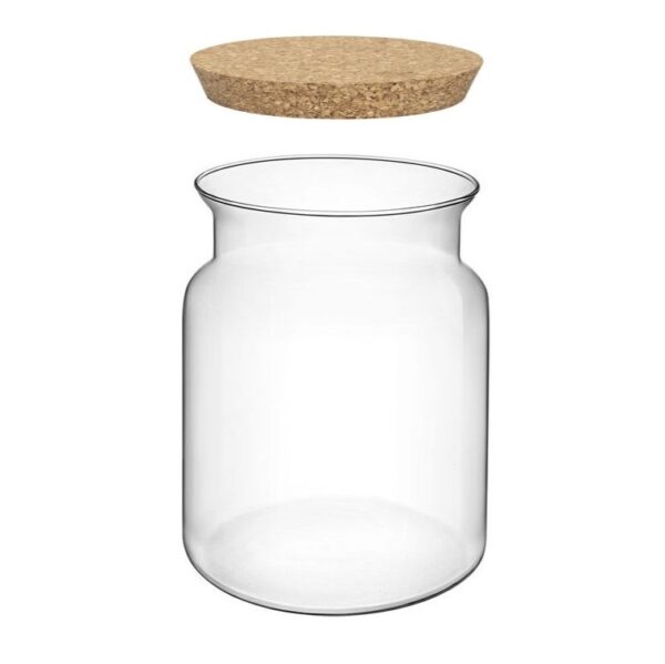 VASO VETRO CON TAPPO SUGHERO H20 D15 CM  (Cod. 35920-01)