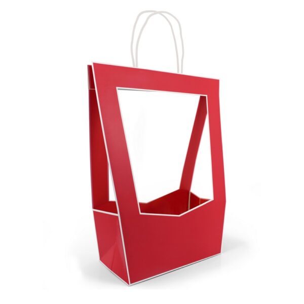 BORSA CARTA MEDAILLON 14X23 H38 5PZ MEDIA rosso (Cod. 28595-02)