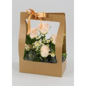 SET 6 BORSE RETTANGOLARI CARTA CM 12X25 H36 naturale (Cod. 37210-01)