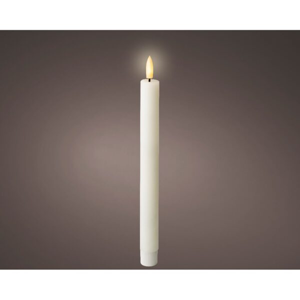 SET 2 CANDELE LED H 24,5 D 2,2 CM luce-calda (Cod. 37133-01)