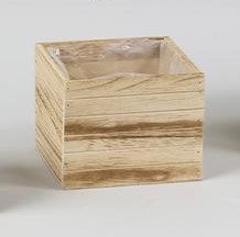 PORTAVASO LEGNO QUADRATO PER 1 VASO D10 CM naturale (Cod. 37211-06)