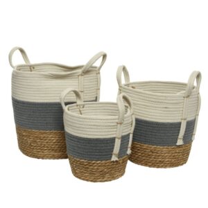 SET 3 CESTI CORNLEAF MISURA MAX 33X33 H33 CM  (Cod. 37135-01)