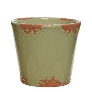 VASO TERRACOTTA  D14 H 12,8 CM verde (Cod. 33335-05)