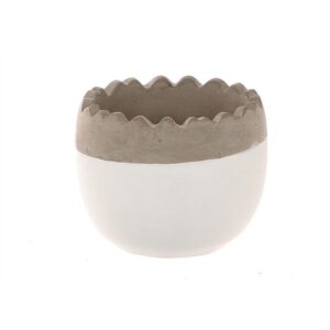 VASO UOVO "OSTALA" D 13 H 10,5 CM bianco (Cod. 37350-01)