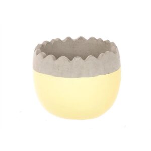 VASO UOVO "OSTALA" D 13 H 10,5 CM giallo (Cod. 37350-02)
