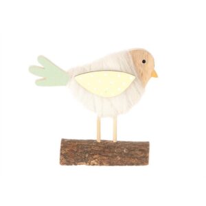UCCELLINO OMAGH 13X4 H12 CM bianco (Cod. 37352-01)