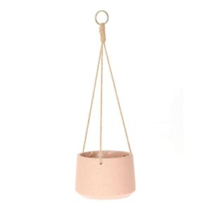 VASO CON CORDA DA APPENDERE D 19 H 13 CM marrone (Cod. 37358-02)