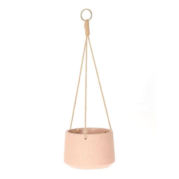 VASO CON CORDA DA APPENDERE D 19 H 13 CM marrone (Cod. 37358-02)