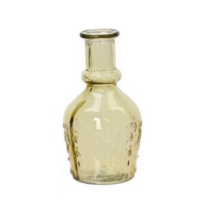 BOTTIGLIETTA VETRO D9,5 H18 CM giallino (Cod. 37191-02)