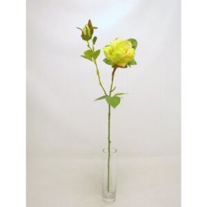 RAMO ROSA E BOCCIOLO 60 CM  verde (Cod. 37366-01)