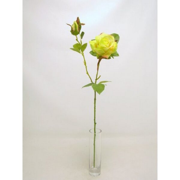 RAMO ROSA E BOCCIOLO 60 CM  verde (Cod. 37366-01)