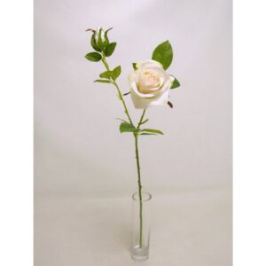 RAMO ROSA E BOCCIOLO 60 CM  crema (Cod. 37366-05)