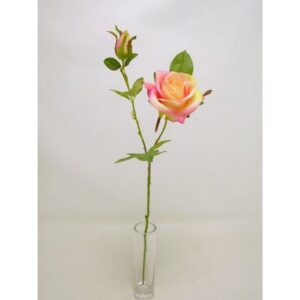 RAMO ROSA E BOCCIOLO 60 CM  pesca (Cod. 37366-06)