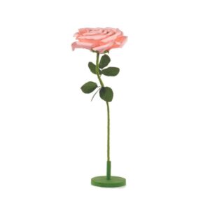 ROSA FOAM CON GAMBO E BASE LEGNO D 20 H60 CM rosa (Cod. 37050-01)