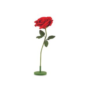 ROSA FOAM CON GAMBO E BASE LEGNO D 20 H60 CM rossa (Cod. 37050-02)