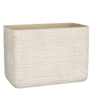 VASO SIRI RETTANGOLARE 28X14 H20 CM grigio-chiaro (Cod. 36267-01)
