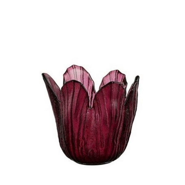 PORTA TEALIGHT CON FIORI COL. ASSORTITI  col-1 (Cod. 37291-01)