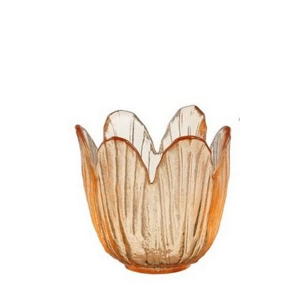 PORTA TEALIGHT CON FIORI COL. ASSORTITI  col-2 (Cod. 37291-02)