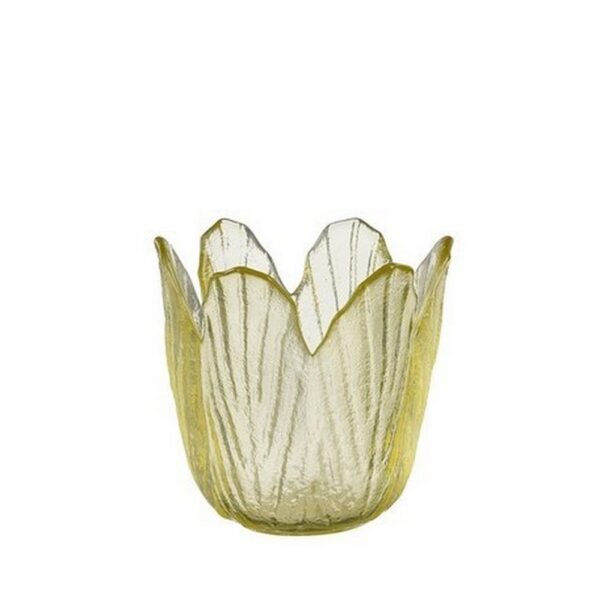 PORTA TEALIGHT CON FIORI COL. ASSORTITI  col-4 (Cod. 37291-04)