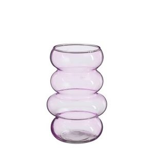 VASO VETRO BALLO H 18 D 11 CM rosa (Cod. 36354-03)