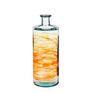 BOTTIGLIA VETRO GUAN H 40 D 15 CM arancio (Cod. 36339-01)