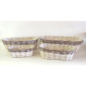 SET 4 OVALI RATTAN BIG DA 29X13X11 A 58X24X18 CM  (Cod. 37432-01)