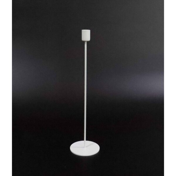 CANDELIERE METALLO H30 CM bianco (Cod. 37490-01)
