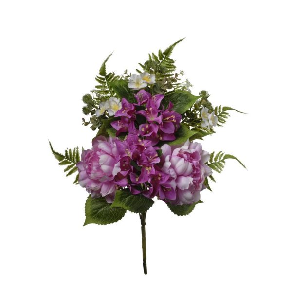 MAZZO FRONTALE PEONIA X7  CM 50 viola (Cod. 37601-01)