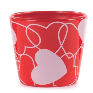 CASPO' ROSSO CON CUORI D 12,3 H 10,3  (Cod. 37444-01)