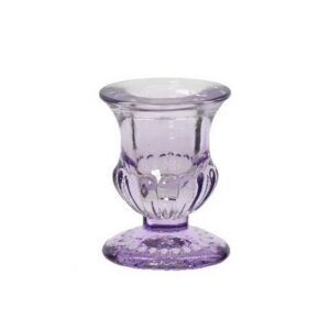 PORTACANDELA IN VETRO COLORATO D4,8 H6,2 CM lilla (Cod. 37464-01)