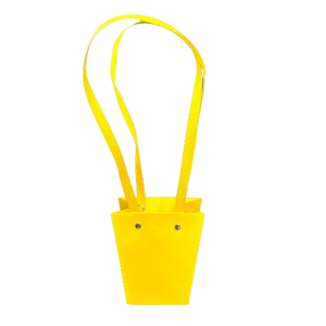 SET 12 BORSINE C/MANICI  13,5X15+9,5 CM giallo (Cod. 37606-01)